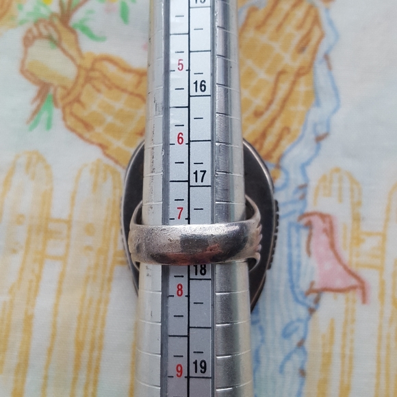 🌙HUGE Sterling Turquoise Ring - Picture 10 of 16